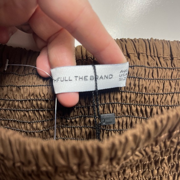 Faithful the Brand NEW NWT Deva Midi Dress in Plain Dark Chocolate size XS - Picture 4 of 11